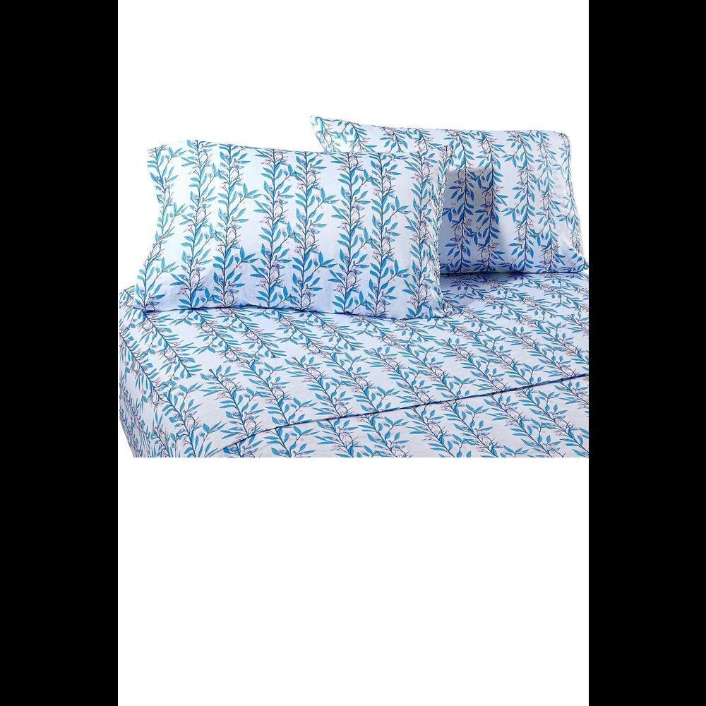Home Reflections Rayon from Bamboo Sheet Set Blue Vine